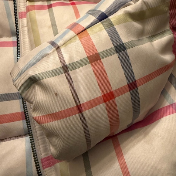 Coach Down Puffer Jacket 83128 Shearing collar plaid leather tattersall Large - Picture 3 of 13